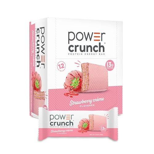 Power Crunch Protein Energy Wafer Bars, Erdbeer-Crème, 1,4 Unzen (12er-Pack)