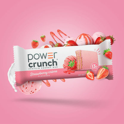 Power Crunch Protein Energy Wafer Bars, Erdbeer-Crème, 1,4 Unzen (12er-Pack)