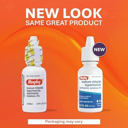 Rugby Natriumchlorid-Hypertonizität Augentropfen 5% - 0,5 Fl. Oz. (1er-Pack) - Alkoholfrei