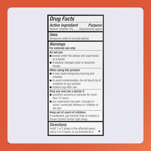 Rugby Natriumchlorid-Hypertonizität Augentropfen 5% - 0,5 Fl. Oz. (1er-Pack) - Alkoholfrei