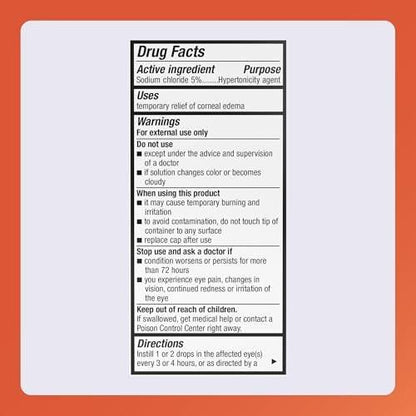 Rugby Natriumchlorid-Hypertonizität Augentropfen 5% - 0,5 Fl. Oz. (1er-Pack) - Alkoholfrei