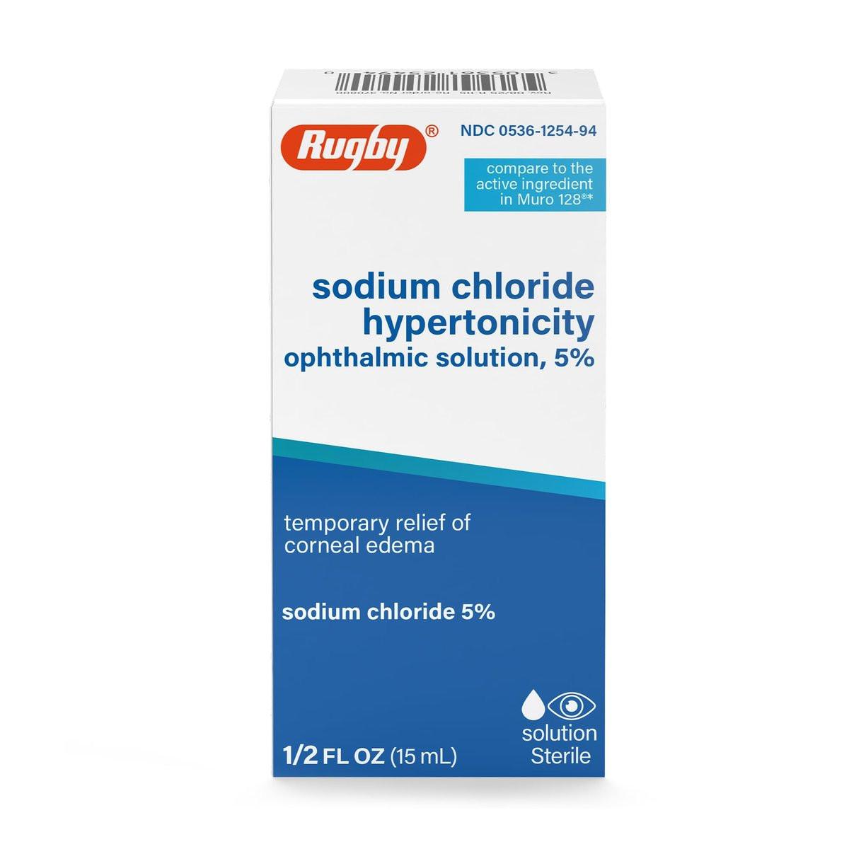Rugby Natriumchlorid-Hypertonizität Augentropfen 5% - 0,5 Fl. Oz. (1er-Pack) - Alkoholfrei