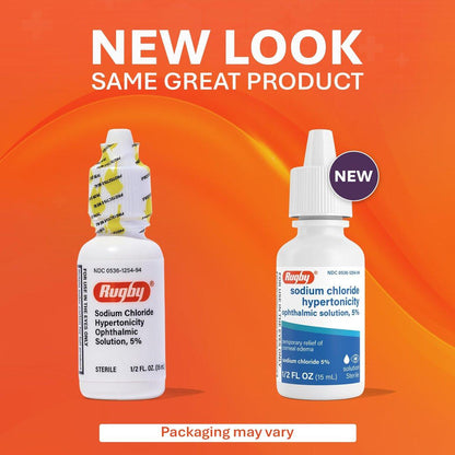 Rugby Natriumchlorid-Hypertonizität Augentropfen 5% - 0,5 Fl. Oz. (1er-Pack) - Alkoholfrei