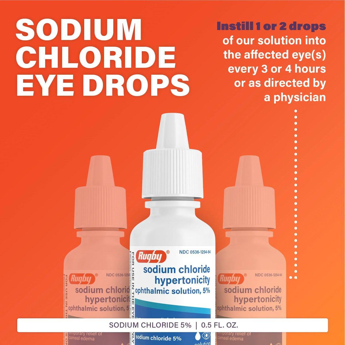 Rugby Natriumchlorid-Hypertonizität Augentropfen 5% - 0,5 Fl. Oz. (1er-Pack) - Alkoholfrei