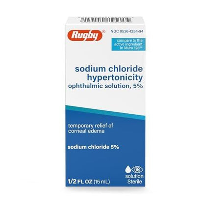 Rugby Natriumchlorid-Hypertonizität Augentropfen 5% - 0,5 Fl. Oz. (1er-Pack) - Alkoholfrei