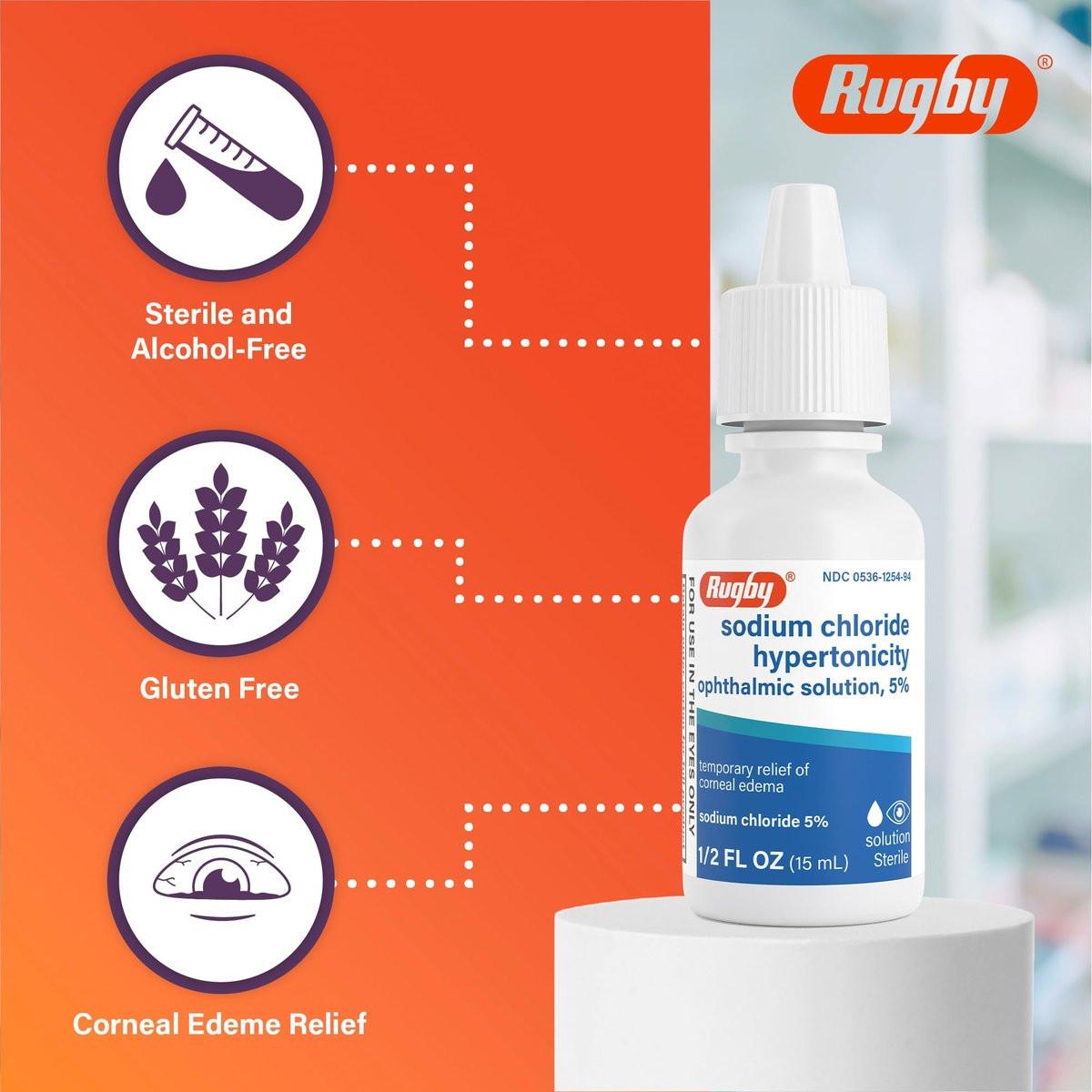 Rugby Natriumchlorid-Hypertonizität Augentropfen 5% - 0,5 Fl. Oz. (1er-Pack) - Alkoholfrei