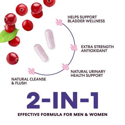 D-Mannose Kapseln – 1.300 mg Bio D-Mannose mit Bio Cranberry Extrakt – Schnelle natürliche Unterstützung für Harnwege & Blase – Für Frauen & Männer – 60 Kapseln