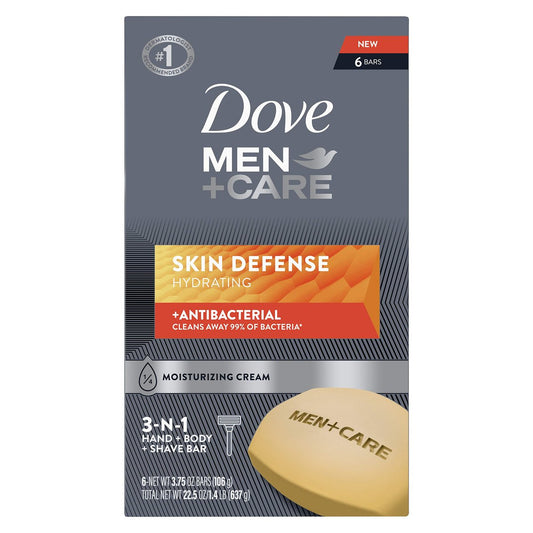 Dove Men+Care Seife – Sanfte Reinigung & Pflege für geschmeidige Haut, 3,75 oz, 6er Pack
