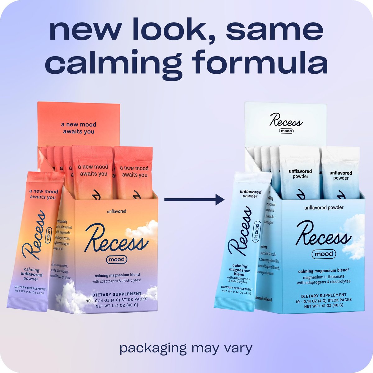 Recess Mood Powder – Magnesium L-Threonat mit Passionsblume, L-Theanin & Elektrolyten – Geschmacksneutral, 10er-Pack
