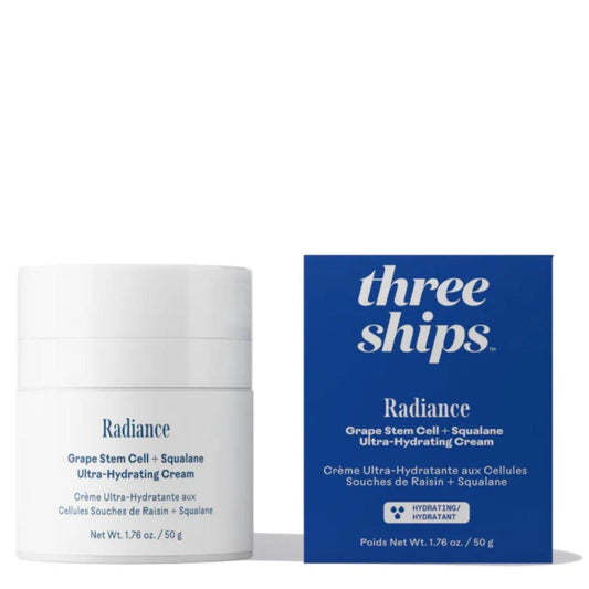 Three Ships – Radiance Grape Stem Cell + Squalane Ultra-Hydrating Cream | Feuchtigkeitscreme für strahlende, weiche Haut | Tierversuchsfrei, vegan, parabenfrei (50 g)
