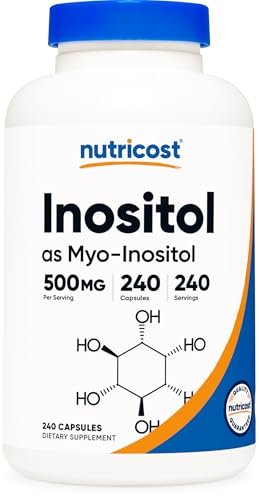 Nutricost Inositol Kapseln 500 mg, 240 Kapseln – Vegane Kapseln, Non-GMO, Glutenfrei (Myo-Inositol)