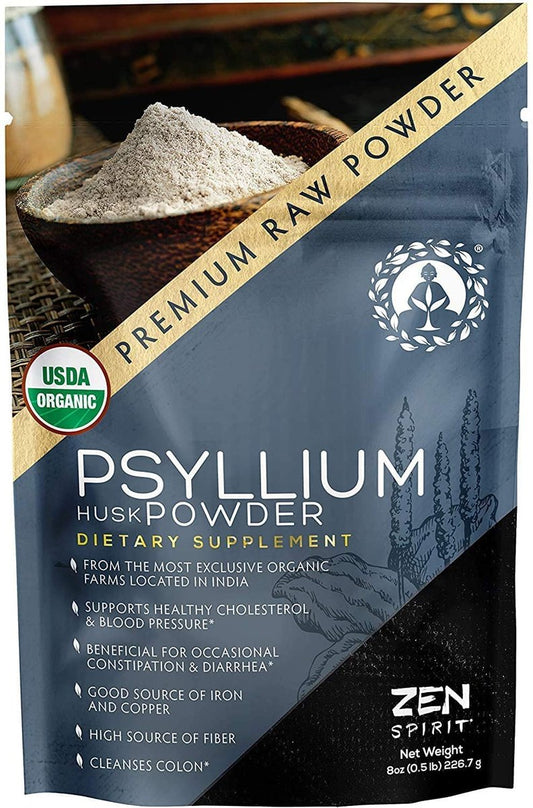 Bio Flohsamenschalenpulver - Premium Indisches Naturprodukt, Ballaststoffreich, Natürliches Abführmittel, Perfekte Darmreinigung & Körperentgiftung - Glutenfrei, Vegan & Keto-freundlich (227g)