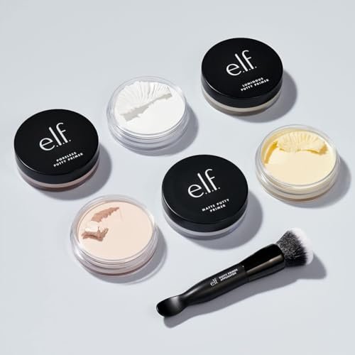 e.l.f. Putty Primer Pinsel & Applikator, Doppelendiges Make-up-Werkzeug für e.l.f. Putty Produkte, mit synthetischen Borsten, vegan & tierversuchsfrei