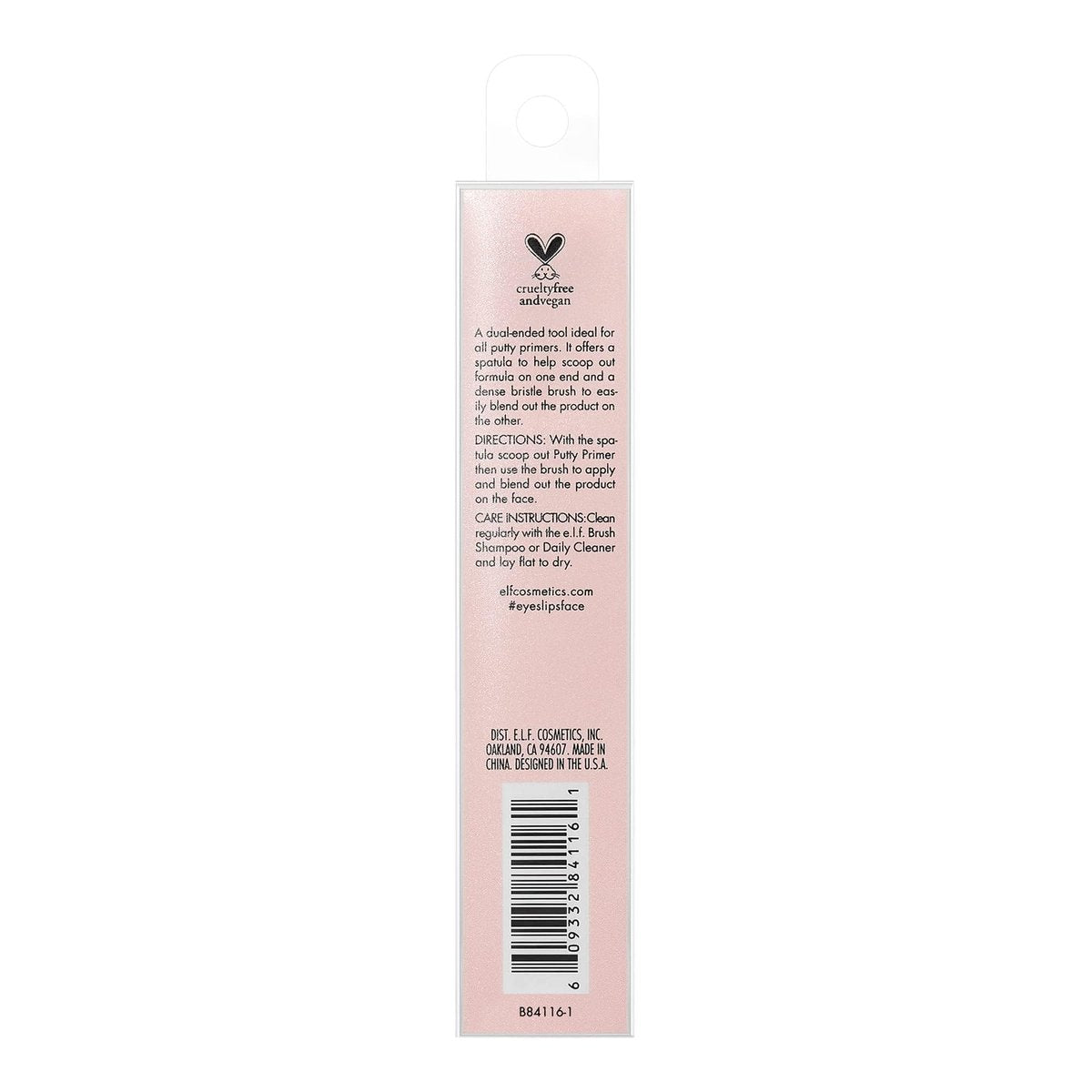 e.l.f. Putty Primer Pinsel & Applikator, Doppelendiges Make-up-Werkzeug für e.l.f. Putty Produkte, mit synthetischen Borsten, vegan & tierversuchsfrei