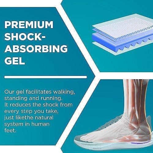 Fersenpolster für Achillessehnenentzündung & Plantarfasziitis - 2er-Pack Gel-Einlagen für Fersenschmerzen, Fußgewölbeunterstützung, für Damen & Herren