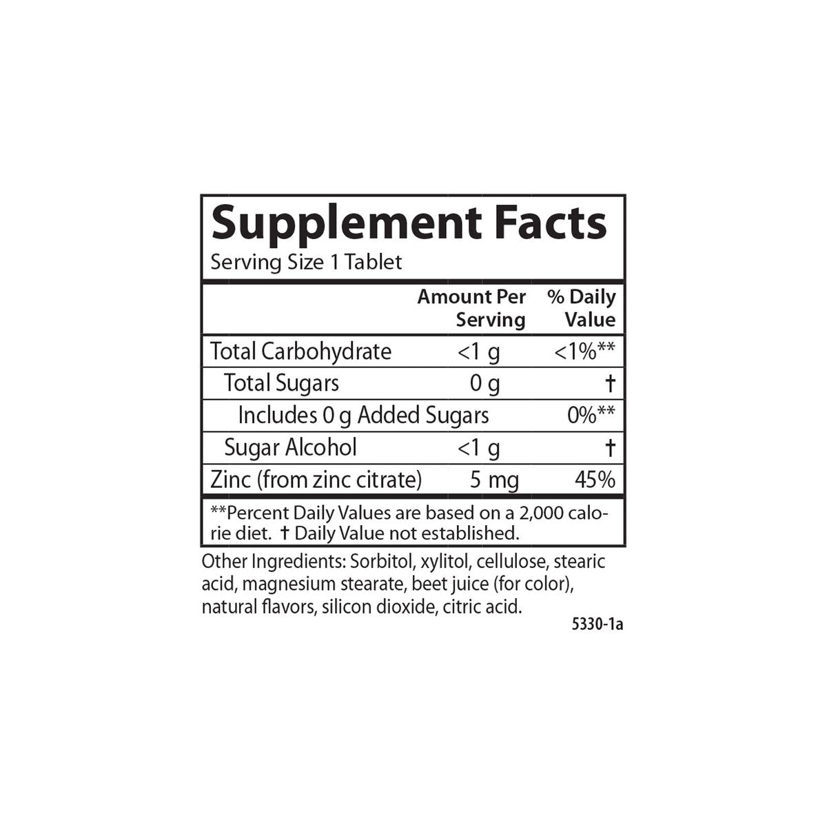 Carlson - Kid's Chewable Zink 5 mg - Immunstärkung & Antioxidantien - Natürlicher Mixbeerengeschmack - 42 Kautabletten