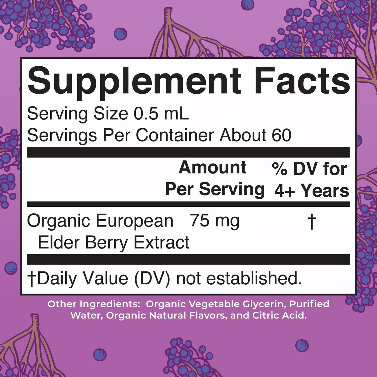 MARYRUTH'S USDA Bio Holunder Liquid Drops für Kinder | Vegane Holunder-Extrakt mit Bio-Glycerin | Immunsystem-Unterstützung | Allgemeine Gesundheit | Für 4-13 Jahre | 30 ml