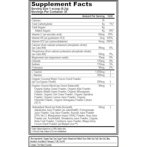 Evlution Nutrition HYDRAMINO Complete Hydration Multiplier – Alle 6 Elektrolyte, Vitamin C & B, Aminosäuren, Kokoswasser, Fruchtpunsch, 30 Portionen