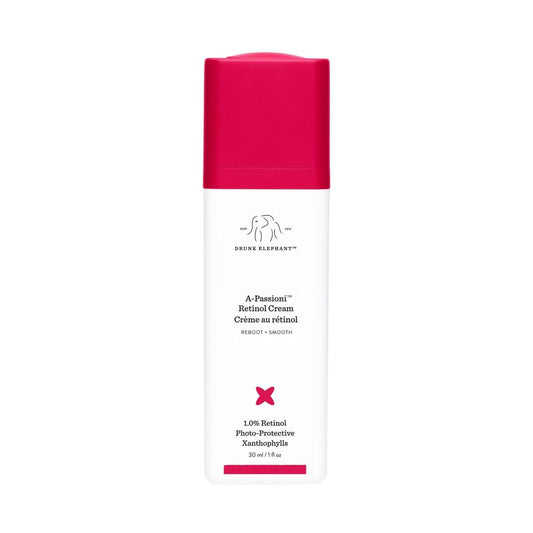 Drunk Elephant A-Passioni Retinol Creme – 30 ml / 1 fl oz – 1% Retinol Serum – Saubere klinische Hautpflege – Tierversuchsfrei – Dermatologisch getestet – Frei von ätherischen Ölen, Silikonen und Duftstoffen