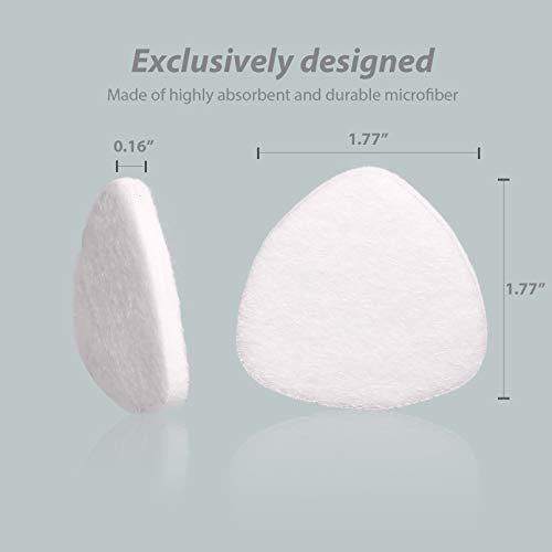 Ulrempart Ersatzpad für Homedics Luftbefeuchter & Duftdiffuser | Mikrofaser-Pad für Ölschale | Dreieckiges Pad | 30er-Pack Weiß