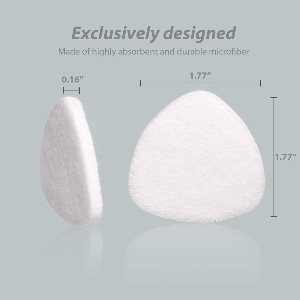 Ulrempart Ersatzpad für Homedics Luftbefeuchter & Duftdiffuser | Mikrofaser-Pad für Ölschale | Dreieckiges Pad | 30er-Pack Weiß
