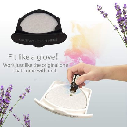 Ulrempart Ersatzpad für Homedics Luftbefeuchter & Duftdiffuser | Mikrofaser-Pad für Ölschale | Dreieckiges Pad | 30er-Pack Weiß