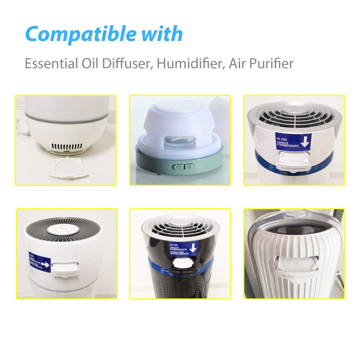 Ulrempart Ersatzpad für Homedics Luftbefeuchter & Duftdiffuser | Mikrofaser-Pad für Ölschale | Dreieckiges Pad | 30er-Pack Weiß