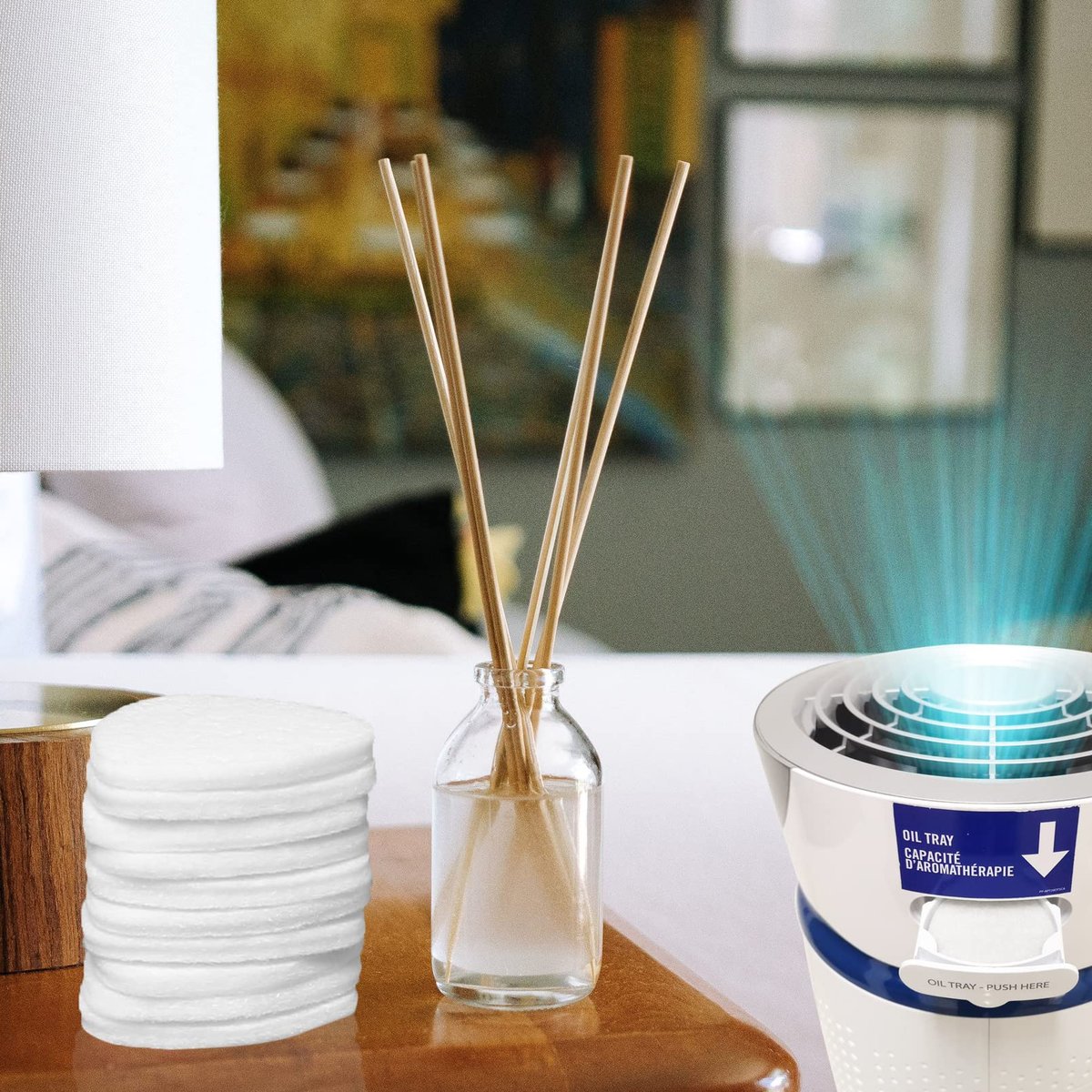 Ulrempart Ersatzpad für Homedics Luftbefeuchter & Duftdiffuser | Mikrofaser-Pad für Ölschale | Dreieckiges Pad | 30er-Pack Weiß