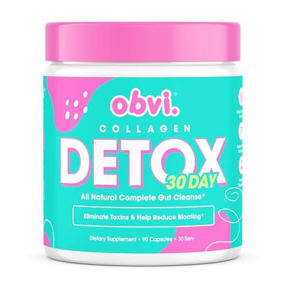 Obvi Detox Colon Cleanse Supplement | Fördert Verdauung und Darmgesundheit, Blähungslinderung, hilft bei der Entfernung von Giftstoffen | Immununterstützung mit Mariendistel, Flohsamenschalen, Sennesblättern | 90 Kapseln | 30 Portionen
