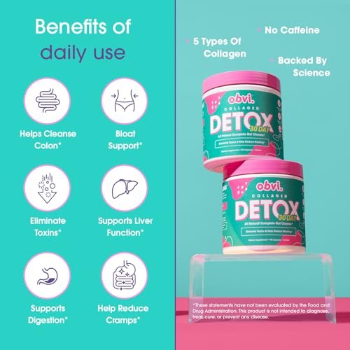 Obvi Detox Colon Cleanse Supplement | Fördert Verdauung und Darmgesundheit, Blähungslinderung, hilft bei der Entfernung von Giftstoffen | Immununterstützung mit Mariendistel, Flohsamenschalen, Sennesblättern | 90 Kapseln | 30 Portionen