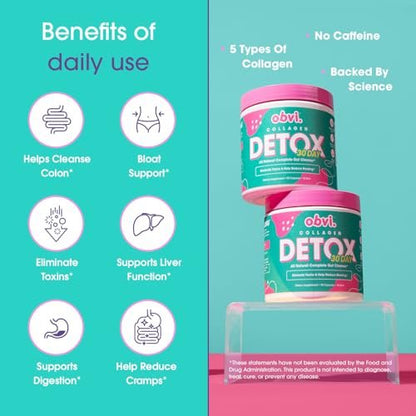 Obvi Detox Colon Cleanse Supplement | Fördert Verdauung und Darmgesundheit, Blähungslinderung, hilft bei der Entfernung von Giftstoffen | Immununterstützung mit Mariendistel, Flohsamenschalen, Sennesblättern | 90 Kapseln | 30 Portionen