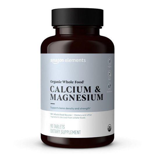 Bio Vollwertiges Calcium & Magnesium mit Vitamin D3 – Vegan, Glutenfrei, 90 Tabletten