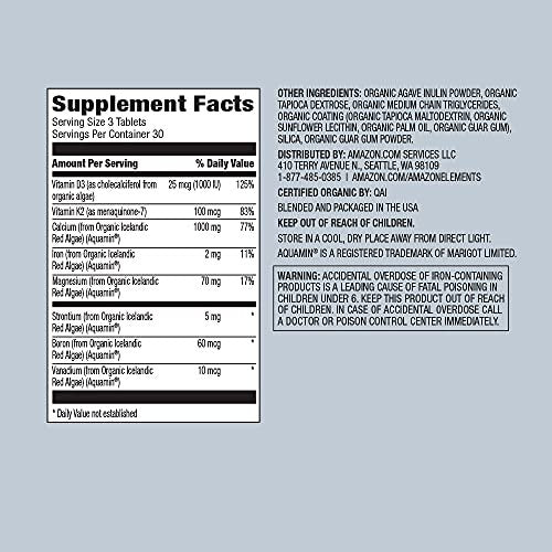 Bio Vollwertiges Calcium & Magnesium mit Vitamin D3 – Vegan, Glutenfrei, 90 Tabletten