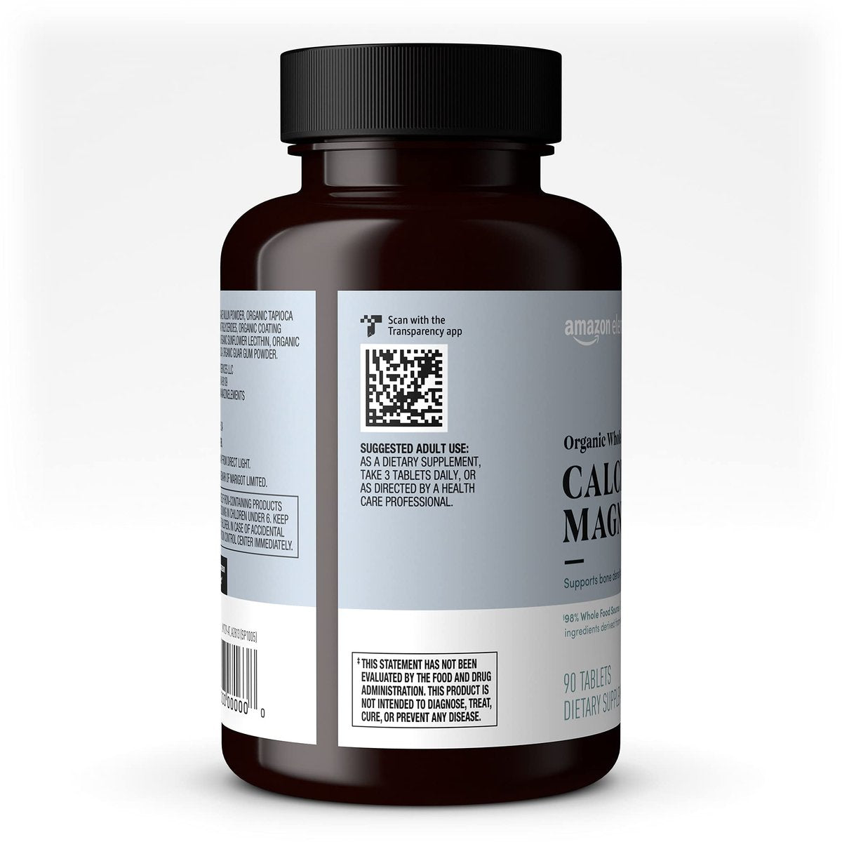 Bio Vollwertiges Calcium & Magnesium mit Vitamin D3 – Vegan, Glutenfrei, 90 Tabletten