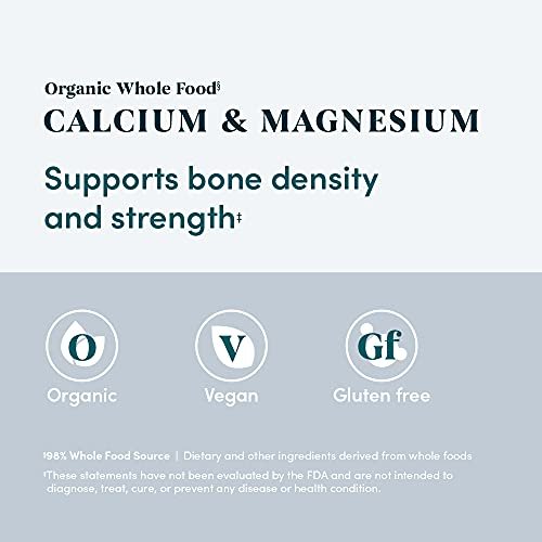Bio Vollwertiges Calcium & Magnesium mit Vitamin D3 – Vegan, Glutenfrei, 90 Tabletten