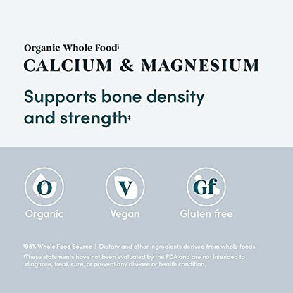 Bio Vollwertiges Calcium & Magnesium mit Vitamin D3 – Vegan, Glutenfrei, 90 Tabletten