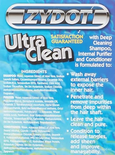 Zydot Ultra Clean Detox Shampoo Kit – Entgiftendes Haarreinigungs-Set für klare und saubere Haarfollikel