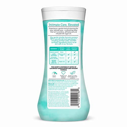 Summer's Eve Essential Botanicals All-Over Daily Feminine Wash mit Arganöl – Sanfte pH-ausgeglichene Körperwäsche für Frauen, entfernt vaginale Gerüche und erfrischt, 355 ml