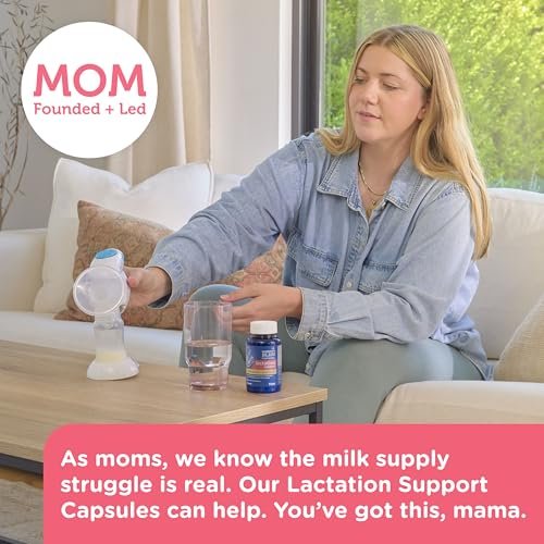 Mommy's Bliss Postnatales Stillunterstützungspräparat mit Probiotika: Fenchel, Bockshornklee, Mariendistel und Milchdistel für die Milchproduktion, postpartale Immununterstützung (60 Portionen)