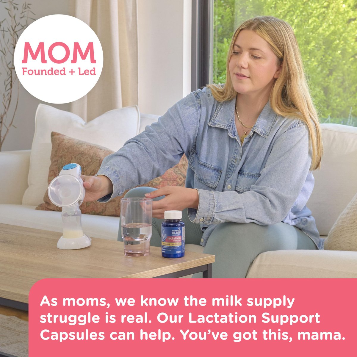 Mommy's Bliss Postnatales Stillunterstützungspräparat mit Probiotika: Fenchel, Bockshornklee, Mariendistel und Milchdistel für die Milchproduktion, postpartale Immununterstützung (60 Portionen)