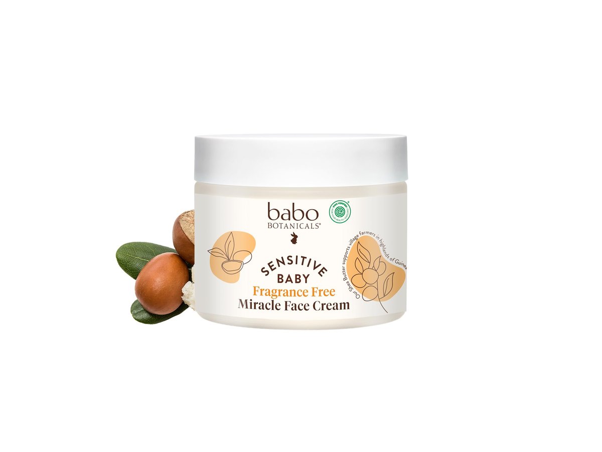 Babo Botanicals Sensitive Baby Duftfreie Wundercreme - Gesichts- & Körperfeuchtigkeitscreme für empfindliche Haut - mit Ringelblume, Sheabutter, Kokosöl - EWG-zertifiziert - für Babys & Kinder