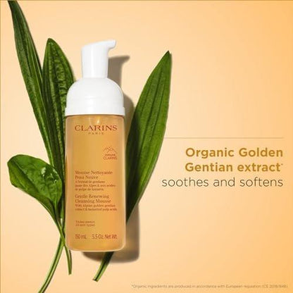 Clarins Sanfte Reinigungsschaum | Reinigt, Peelt sanft & Erfrischt | Schäumender Mousse | Seifenfrei | SLS-frei | Dermatologisch getestet | Peeling mit Tamarindenextrakt reich an AHAs | 150 ml