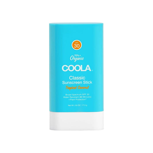 COOLA Bio Sonnenschutz Stick SPF 30 für das Gesicht – Vegan, glutenfrei, Kokosduft, 0,6 Unzen