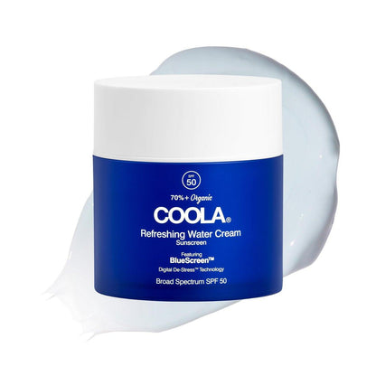 COOLA Bio Feuchtigkeitscreme für das Gesicht mit SPF 50, erfrischende Wassercreme, dermatologisch getestet, mit pflanzlicher BlueScreen Digital De-Stress Technologie, 44 ml