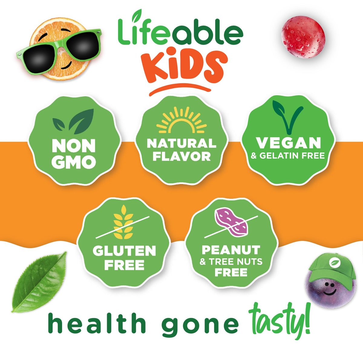 Lifeable Zink Gummis für Kinder | 15 mg | Lecker schmeckende Zink-Ergänzung | GVO-frei, vegetarisch | Für gesunde Haut und Immununterstützung | 90 Gummis