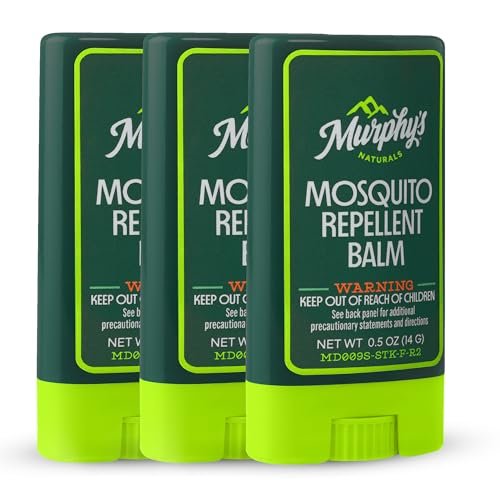 Murphy's Naturals Mückenschutz-Balsam-Stick, pflanzliche Inhaltsstoffe, Reisegröße, 0,5 Unzen pro Stück, 3er-Pack