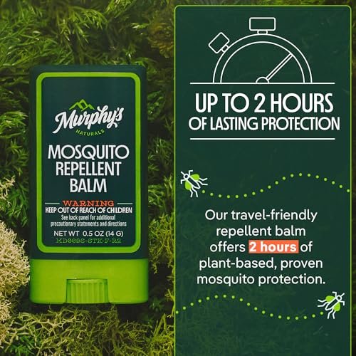Murphy's Naturals Mückenschutz-Balsam-Stick, pflanzliche Inhaltsstoffe, Reisegröße, 0,5 Unzen pro Stück, 3er-Pack