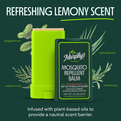 Murphy's Naturals Mückenschutz-Balsam-Stick, pflanzliche Inhaltsstoffe, Reisegröße, 0,5 Unzen pro Stück, 3er-Pack