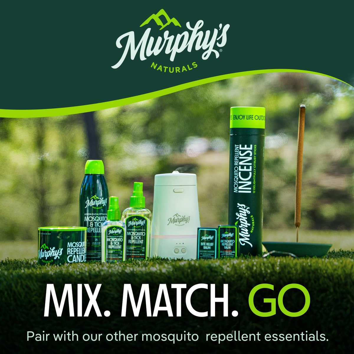 Murphy's Naturals Mückenschutz-Balsam-Stick, pflanzliche Inhaltsstoffe, Reisegröße, 0,5 Unzen pro Stück, 3er-Pack