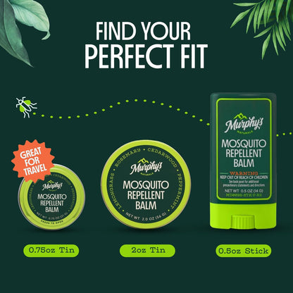Murphy's Naturals Mückenschutz-Balsam-Stick, pflanzliche Inhaltsstoffe, Reisegröße, 0,5 Unzen pro Stück, 3er-Pack